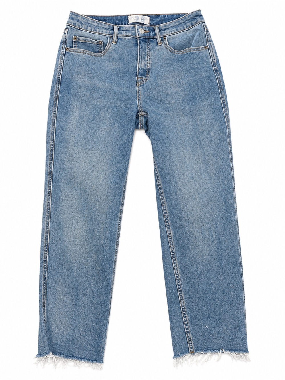 We The Free Aster Straight Leg Jeans Womens 28 Short Blue Excellent Raw Hem